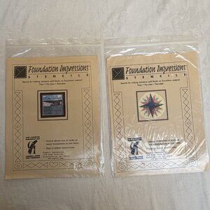 Mini Quilt Patterns Foundation Impressions Stencils Reusable Lot 2